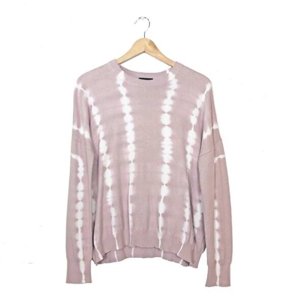 ATM Sunset Pink Tie Dye Cashmere Crew Neck Sweater M - Picture 2 of 6